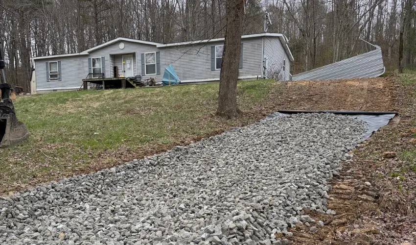 Driveway on a hill